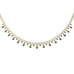 Tuotekuva Bismarck kaulaketju 43cm vuodelta 1979 palloilla ja pisaroilla