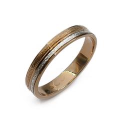 Tuotekuva Kultainen kaksivärinen timanttileikattu sormus koko 19.5