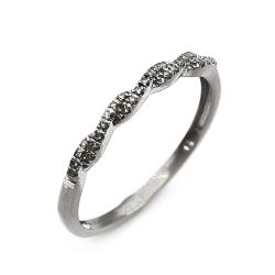 Tuotekuva Valkokultainen sormus kirkkailla kivillä koko 18+