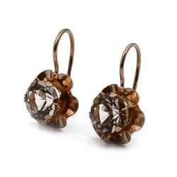 Tuotekuva Kultainen kukka koukkukorvakoru zirkonialla