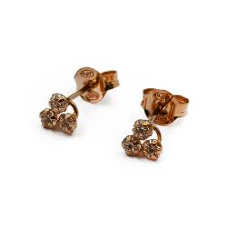 Tuotekuva Kultaiset kirkkaat zirkonia nappi korvakorut