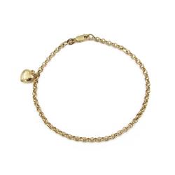 Tuotekuva Papu ranneketju, sydän riipus 16-18cm