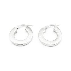 Tuotekuva Valkokulta korvakorut sisähalk.10mm lev.2mm