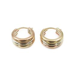 Tuotekuva Valko-kelta- ja punakultaiset rengaskorvakorut halk.12mm