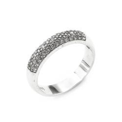 Tuotekuva Hopeasormus kirkkailla kivillä halk.19mm, lev. 4.46mm