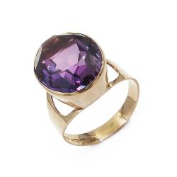 Tuotekuva Kultasormus lila kivi halk.16mm v.1969