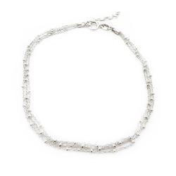 Tuotekuva 3-osainen hopeinen nilkkaketju 23-26cm