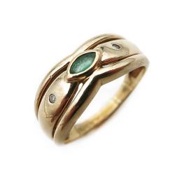 Tuotekuva Timantti 0,01ct ja smaragdi sormus 16,75