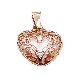 Tuotekuva Kultainen filigraanisydänriipus zirkonia