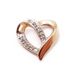 Tuotekuva Kultainen timanttisydänriipus 0,07ct