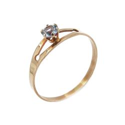 Tuotekuva Kultasormus sininen kivi halk.17.5mm v.1981 Korukka Oy