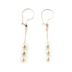 Tuotekuva Kultaiset korvakorut helmillä, koukkumalli