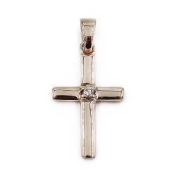 Tuotekuva Kultainen timanttiristiriipus 0,01ct 21mm