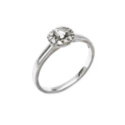 Tuotekuva Valkokultainen Kohinoor Valerie timantti halosormus 0,18ct 17mm