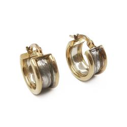 Tuotekuva 7mm Valko/keltakultaiset rengaskorvakorut 14mm
