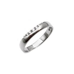 Tuotekuva Valkokultainen timanttisormus 1x0.03ct, 2x 0.02ct, 2x0.01ct