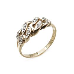 Tuotekuva Kultainen timanttisormus 0,04ct koko 18,25 v.-99