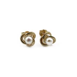 Tuotekuva Kultaiset helmikorvakorut tapilla 3.5mm