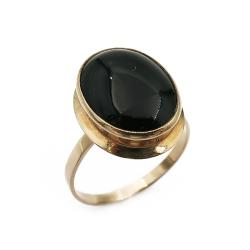 Tuotekuva Kultainen sormus onyx 20,0mm v.-80