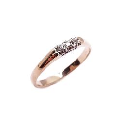 Tuotekuva Kultainen rivitimantti sormus 0,03ct 18mm