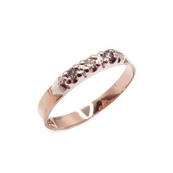 Tuotekuva Kultainen timantti rivisormus 0,03ct 15,5mm v.-85