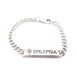 Tuotekuva Hopeinen Epilepsia-ranne 16cm