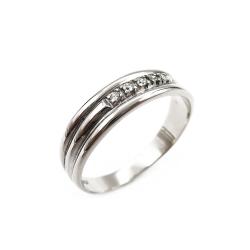 Tuotekuva Valkokultainen levenevä timanttisormus 0,10ct 19,5mm