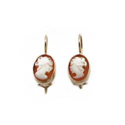 Tuotekuva Kultaiset camee korvakorut koukulla 5.5x8mm