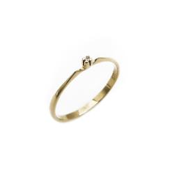 Tuotekuva Kultainen sormus kirkas kivi 15.5mm