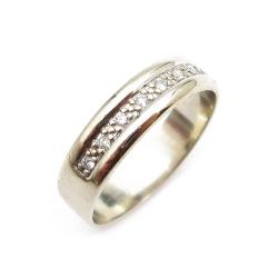 Tuotekuva Valkokultainen timanttisormus 9 x 0,01ct koko 17,5