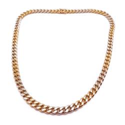 Tuotekuva Kultaseppä Antero Ojala kaksivärinen umpipanssariketju 14K, 42 cm – 1997