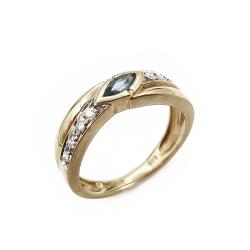 Tuotekuva Timanttisinisafiiri sormus 0,12ct 16,25mm