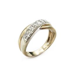 Tuotekuva Timanttisormus 0,09ct valkokultaistutuksella 17mm
