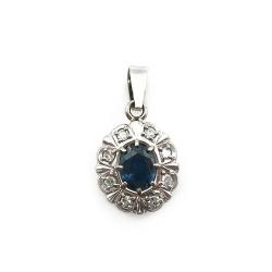 Tuotekuva Valkokultainen timantti diana sinisafiiririipus 0.04ct