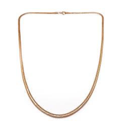 Tuotekuva Kultainen litistetty kaulaketju 45cm