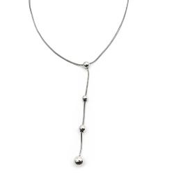 Tuotekuva Hopeinen  Scoop-pallo kaulakoru 37,5cm