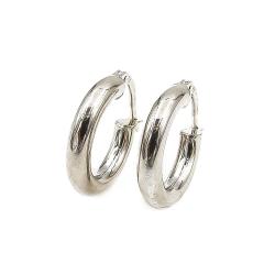 Tuotekuva Valkokultaiset korvarenkaat halk.15,75mm, lev.3mm