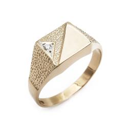 Tuotekuva Kultainen kantasormus timantilla 0.03ct 23,0mm