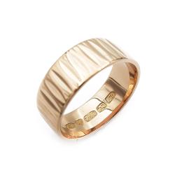 Tuotekuva Kultainen  sormus 6.4mm 17,25mm 18k, koristekuviointi v.-64