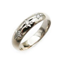 Tuotekuva Valkokultainen timanttisormus 0.06ct 14,75mm,puolipyöreä 18k