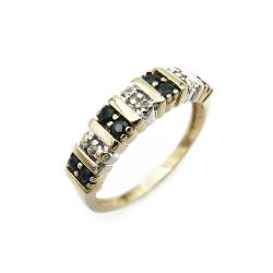 Tuotekuva Kultainen safiiri timanttisormus 0.02ct 17,5mm