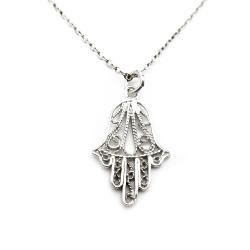 Tuotekuva Fatiman käsi / hamsa-riipus 43cm ankkuriketjulla