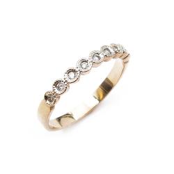 Tuotekuva Kultainen timanttirivisormus 9 x 0,005ct koko 17,5