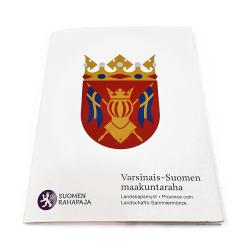 Tuotekuva Varsinais-Suomen maakuntaraha 5 € 2011 Proof alkuperäiskansiossa – Suomen Rahapaja