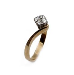 Tuotekuva Kultainen timanttisormus 17mm 0,08ct v.-91