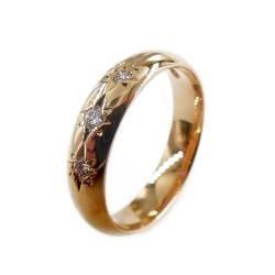 Tuotekuva Kultainen timanttisormus, 3x0,01ct, 18,5mm