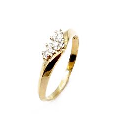 Tuotekuva Kultainen timanttisormus 10x 0.005ct koko 17.25