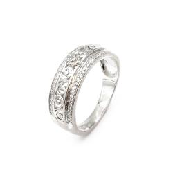 Tuotekuva Valkokultainen filigraani timanttisormus 61kpl 0.19ct yht. koko 18