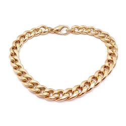Tuotekuva Kultainen panssariranneketju 21,5cm, ontto