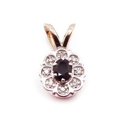 Tuotekuva Kultainen sinisafiiri-timanttiriipus Diana 0,08ct